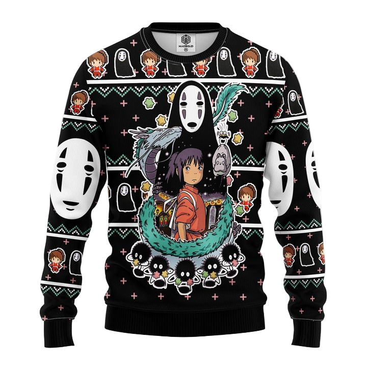 Spirited Away Ghibli Ugly Christmas Sweater Amazing Gift Idea Thanksgiving Gift ? Usalast