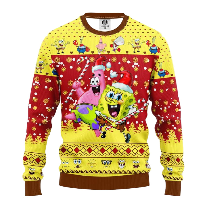 Spongebob Patrick Ugly Christmas Sweater Amazing Gift Idea Thanksgiving Gift ? Usalast