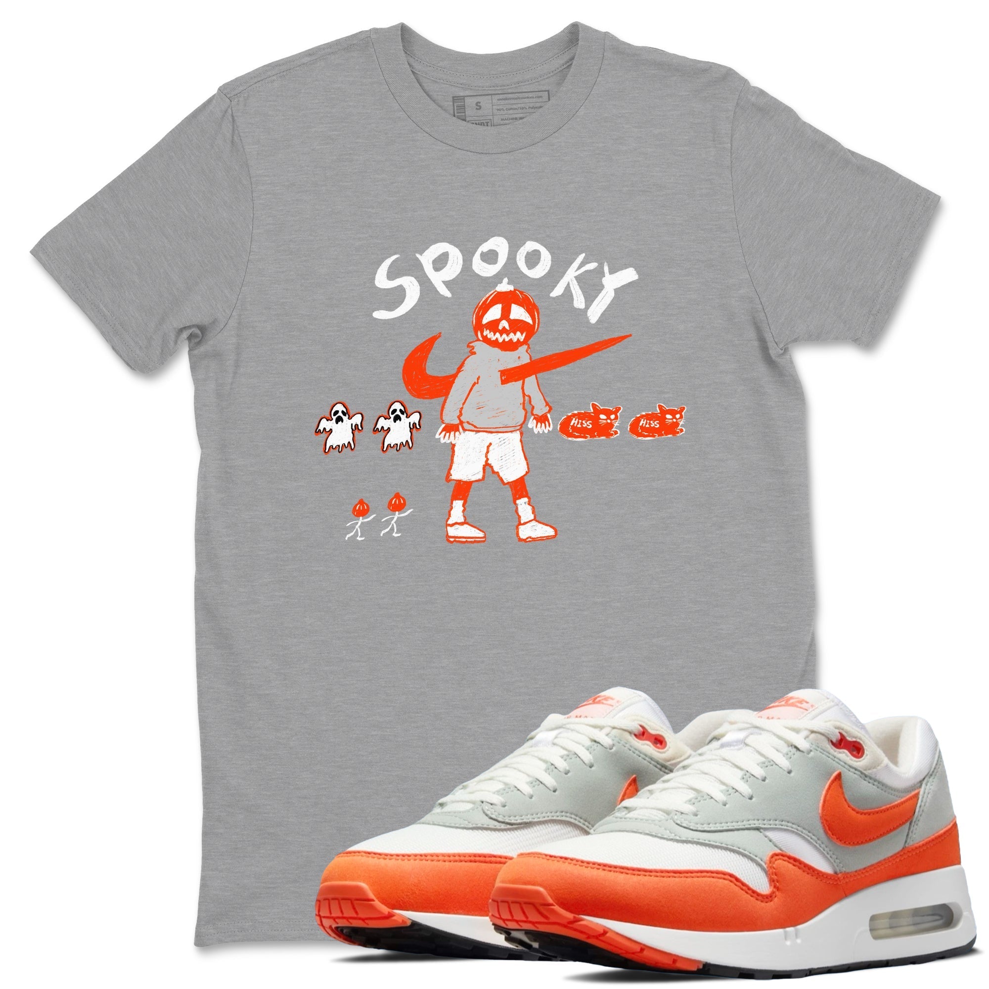 Spooky Pumpkin Sneaker Tees - Air Max 1 Cosmic Clay
