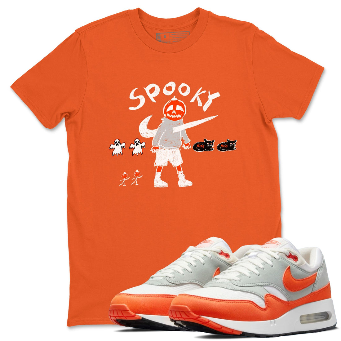 Spooky Pumpkin Sneaker Tees - Air Max 1 Cosmic Clay