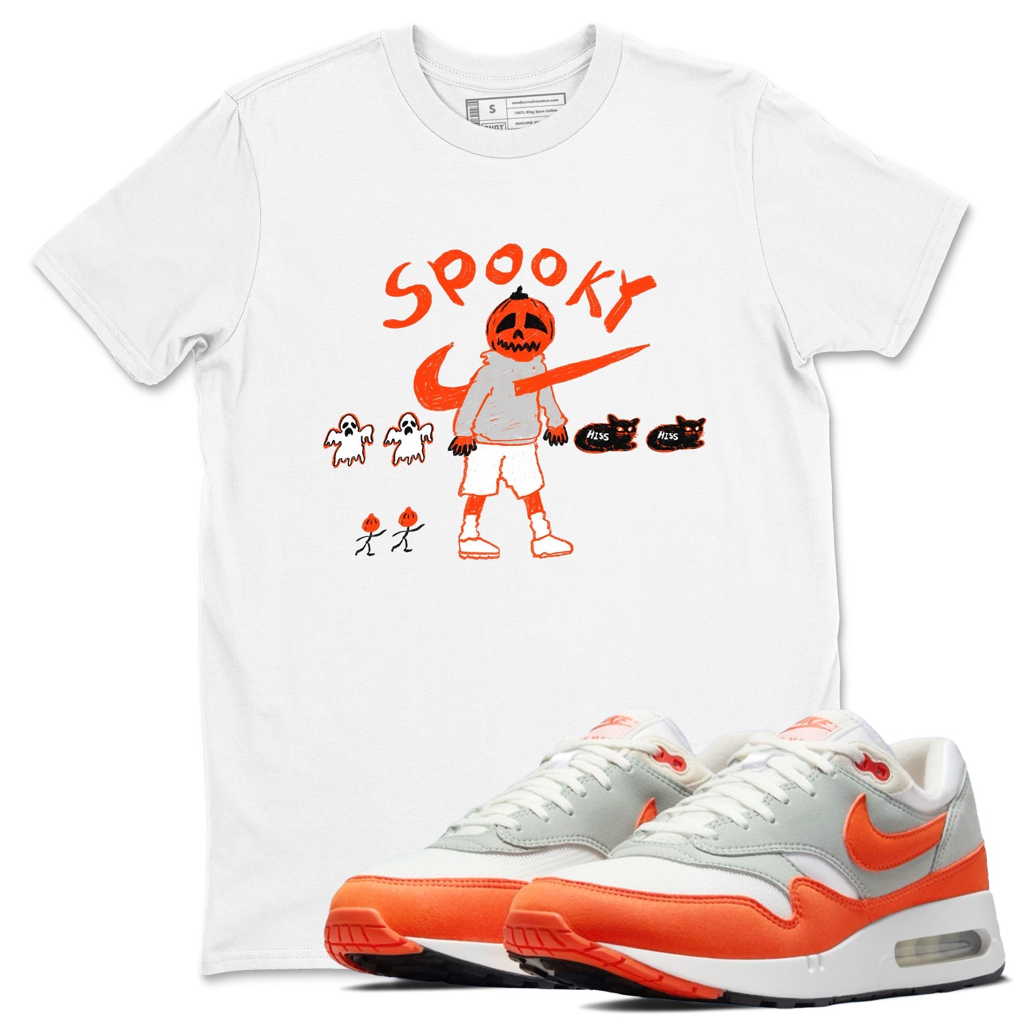 Spooky Pumpkin Sneaker Tees - Air Max 1 Cosmic Clay