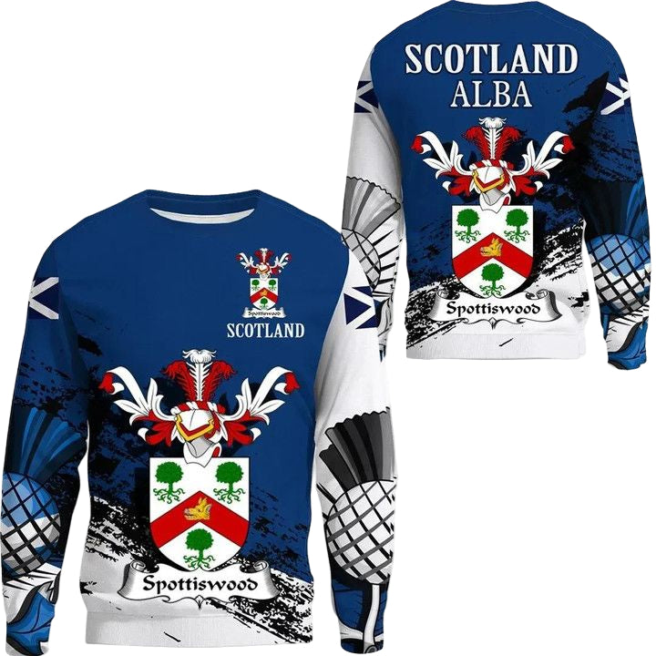 Spottiswood Scottish Family Crest Scotland Special Sweater A7 ? Usalast