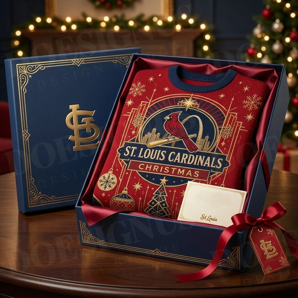 Custom Name And Number St. Louis Cardinals Christmas Ugly Sweater 2026