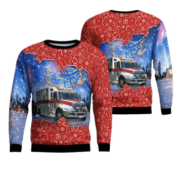 St Marys County Maryland Mechanicsville Volunteer Rescue Squad Christmas Sweater 3D ? Usalast