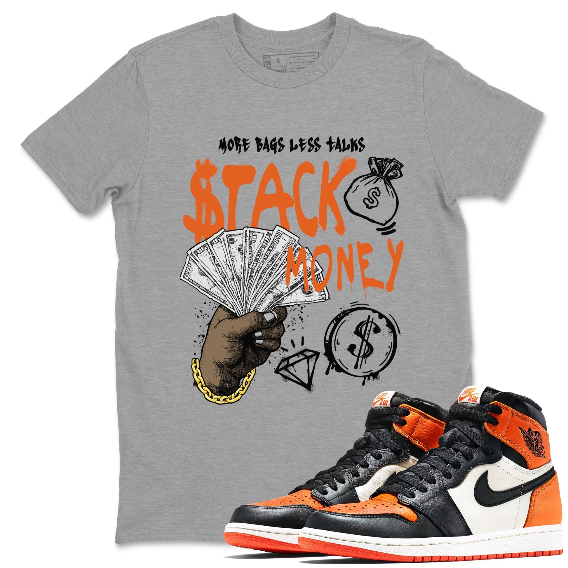 Stack Money Sneaker Tees - Air Jordan 1 Shattered Backboard