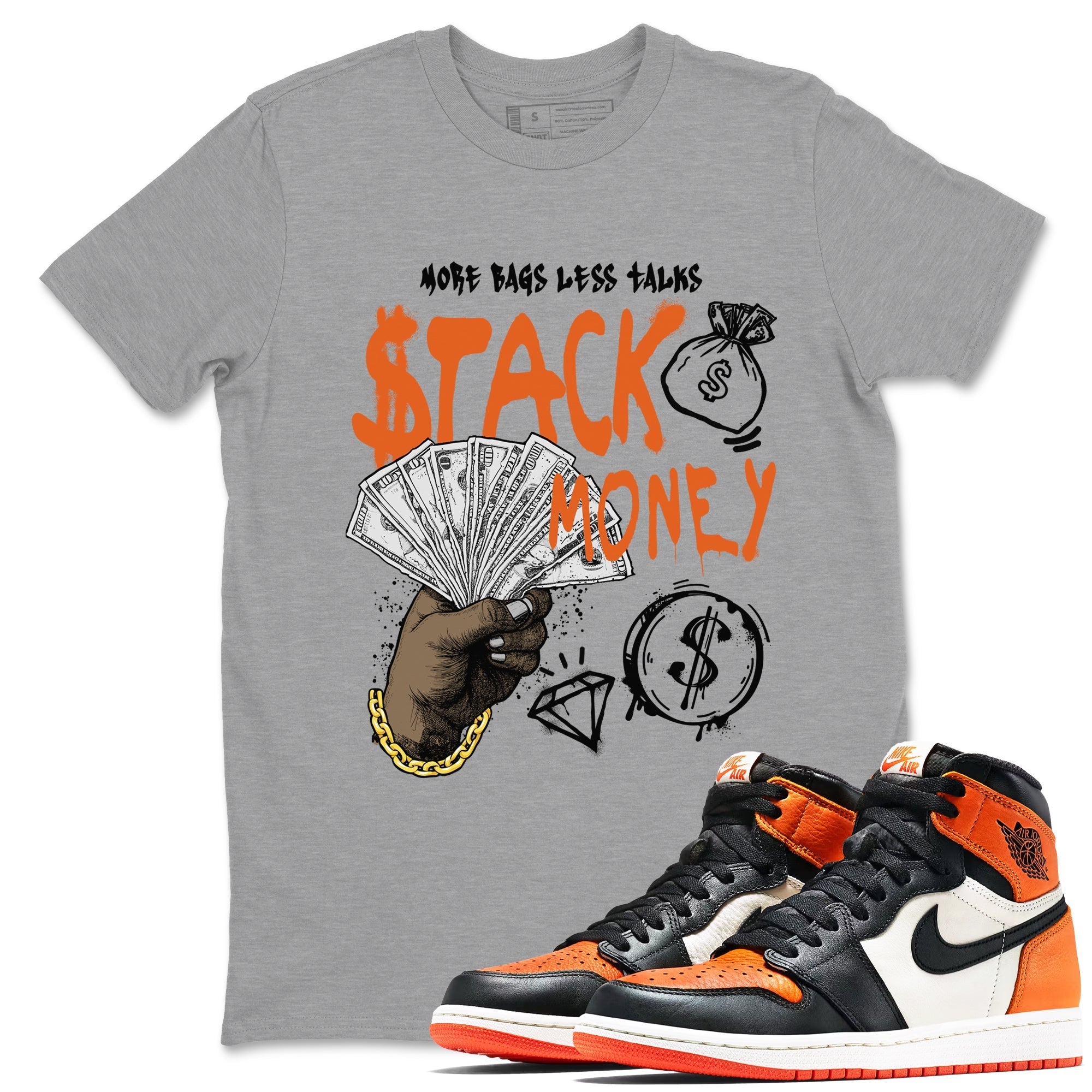 Stack Money Sneaker Tees - Air Jordan 1 Shattered Backboard