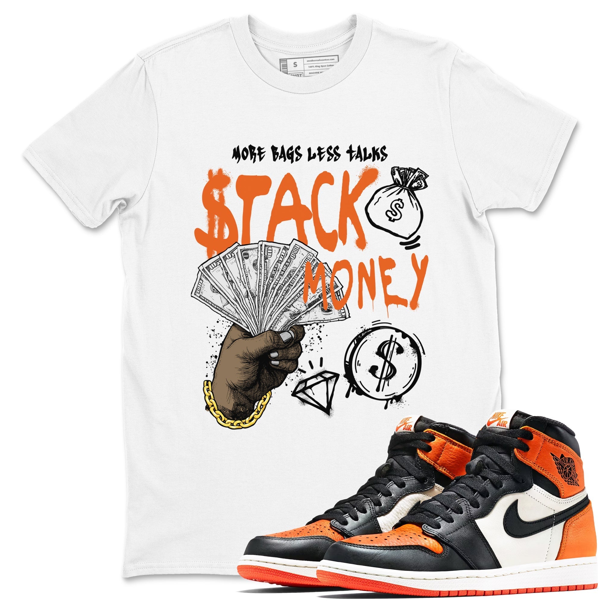 Stack Money Sneaker Tees - Air Jordan 1 Shattered Backboard