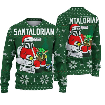 Stantalorian And Baby Yoda Christmas Sweater And Ugly Sweater ? Usalast