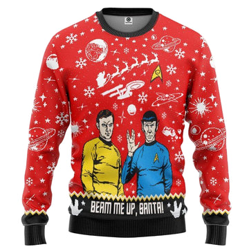 Star Trek Beam Me Up Santa Christmas Sweater ? Usalast