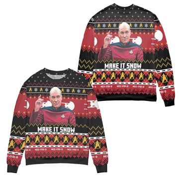 Star Trek The Next Generation Make It Snow Ugly Christmas Sweater ? Usalast