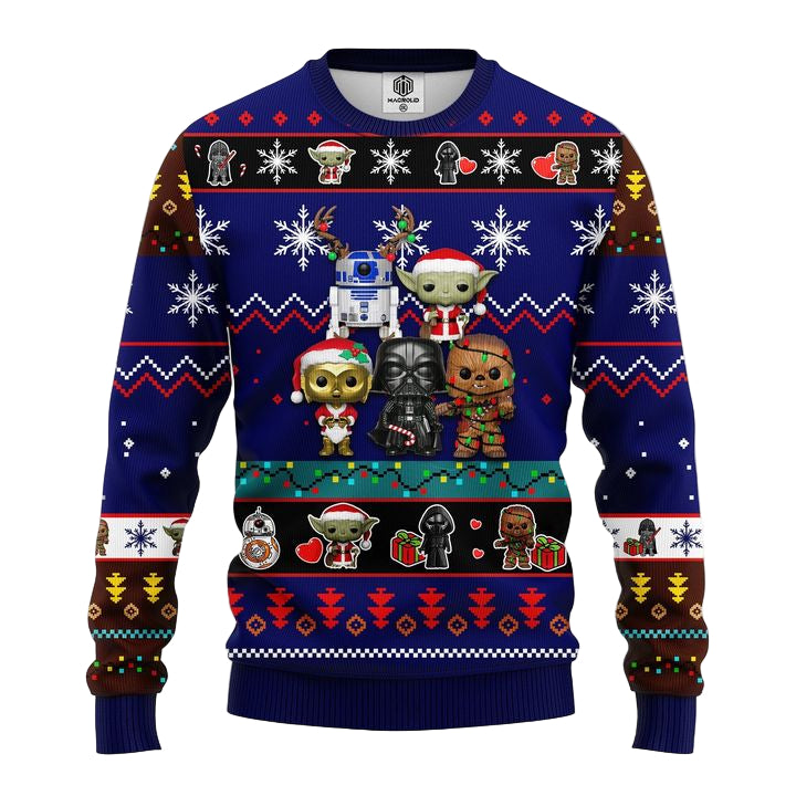 Star Wars Cute Ugly Christmas Sweater Blue 2 Amazing Gift Idea Thanksgiving Gift ? Usalast