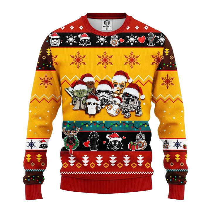 Star Wars Cute Ugly Christmas Sweater Yellow 2 Amazing Gift Idea Thanksgiving Gift ? Usalast
