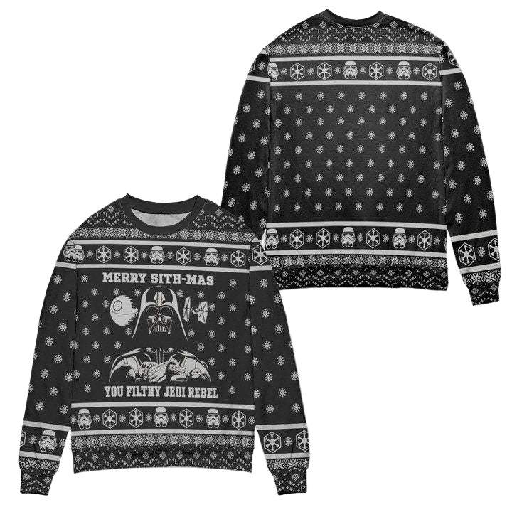 Star Wars Darth Vader Merry Sithmas You Filthy Jedi Rebel Ugly Christmas Sweater ? Black ? Usalast