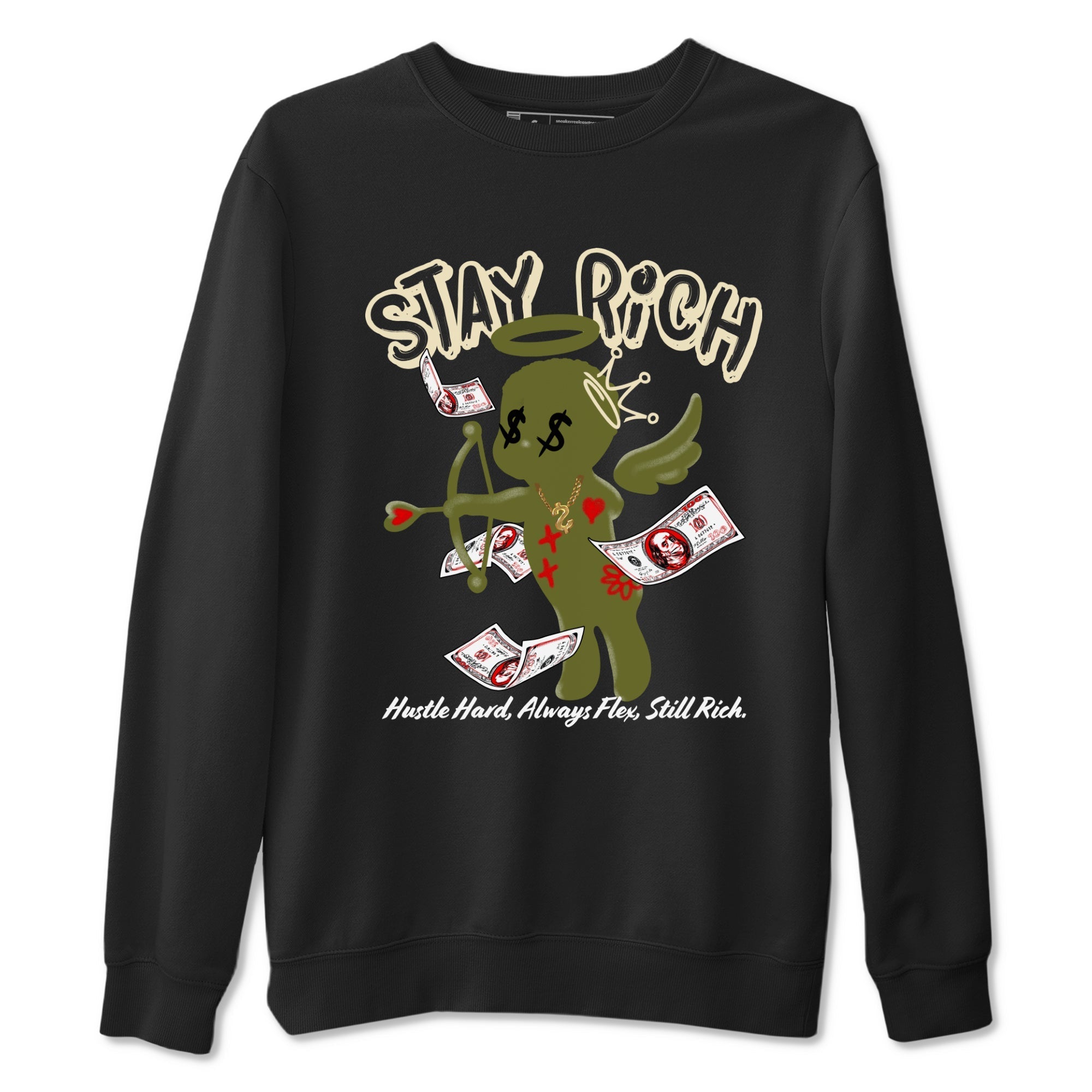 Stay Rich Sneaker Tees - Air Jordan 1 Travis Scott Medium Olive