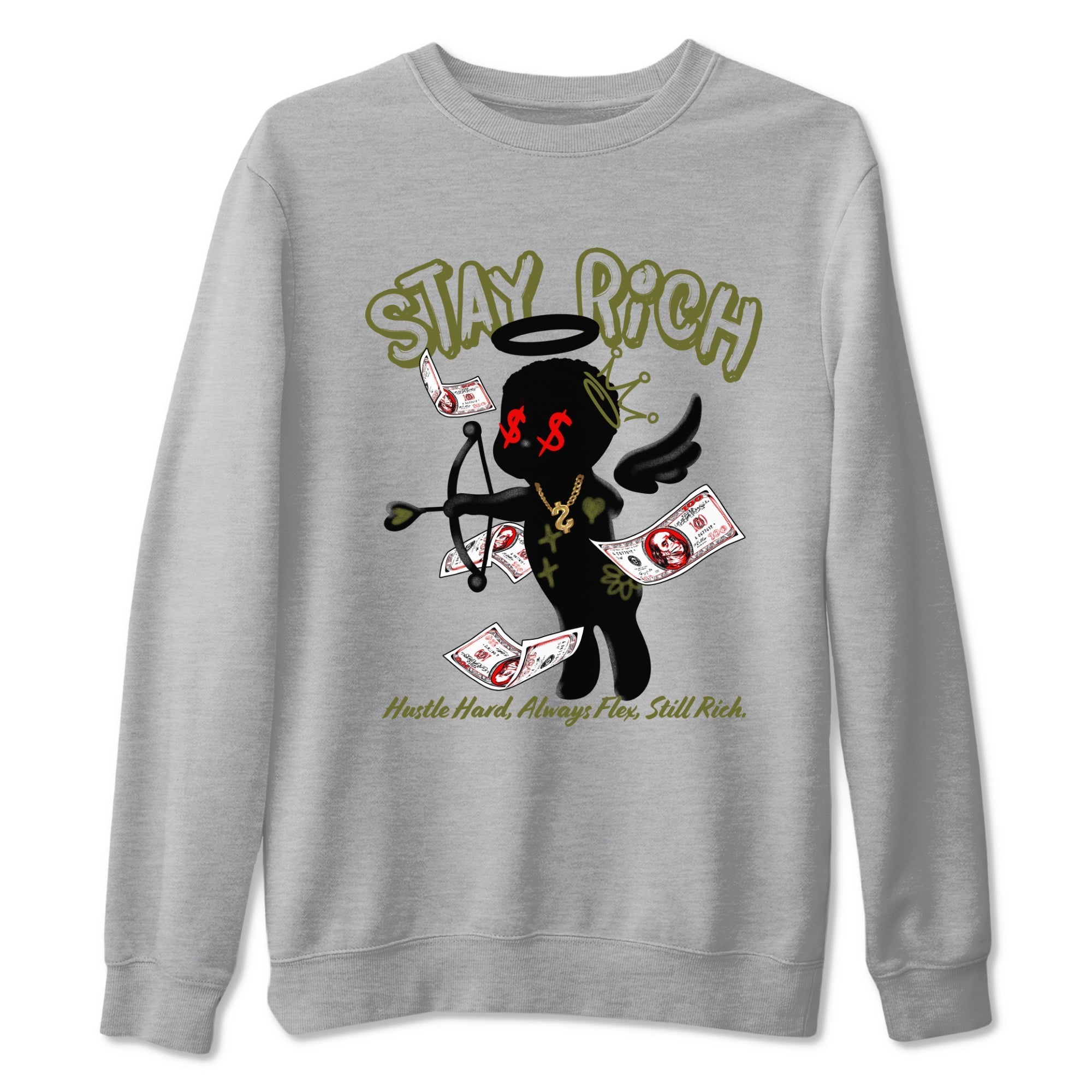 Stay Rich Sneaker Tees - Air Jordan 1 Travis Scott Medium Olive