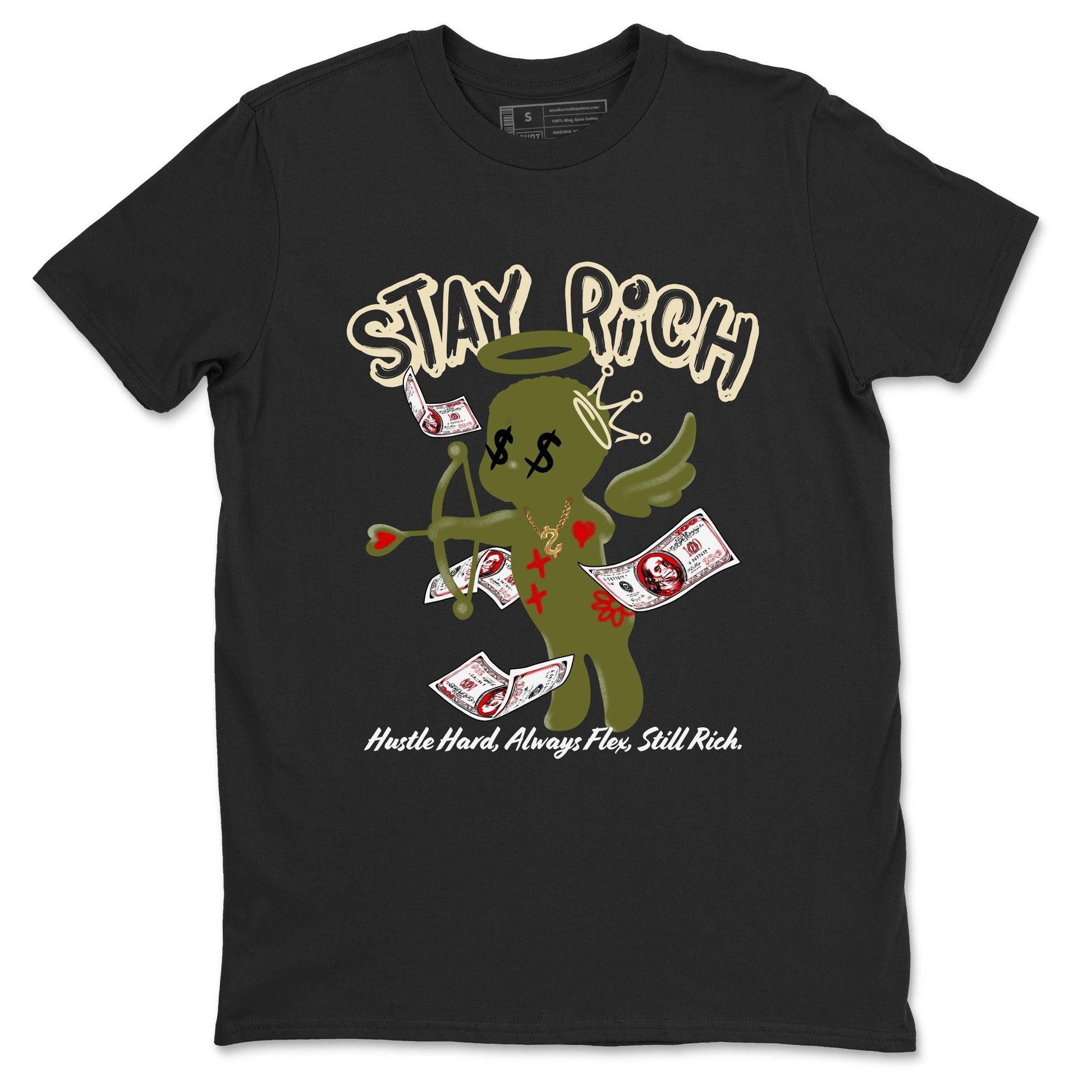 Stay Rich Sneaker Tees - Air Jordan 1 Travis Scott Medium Olive