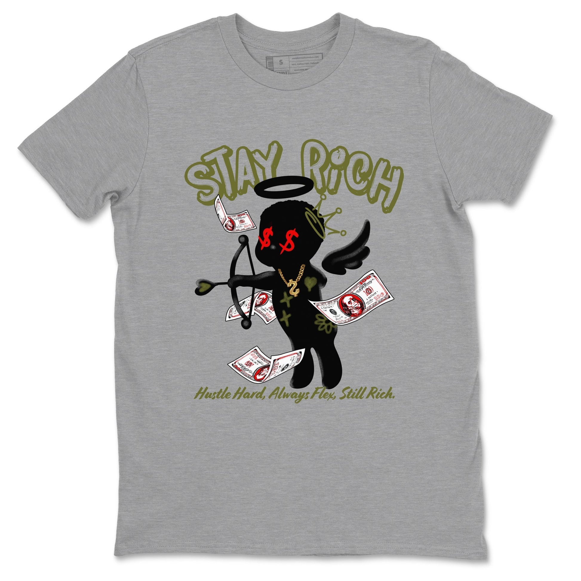 Stay Rich Sneaker Tees - Air Jordan 1 Travis Scott Medium Olive