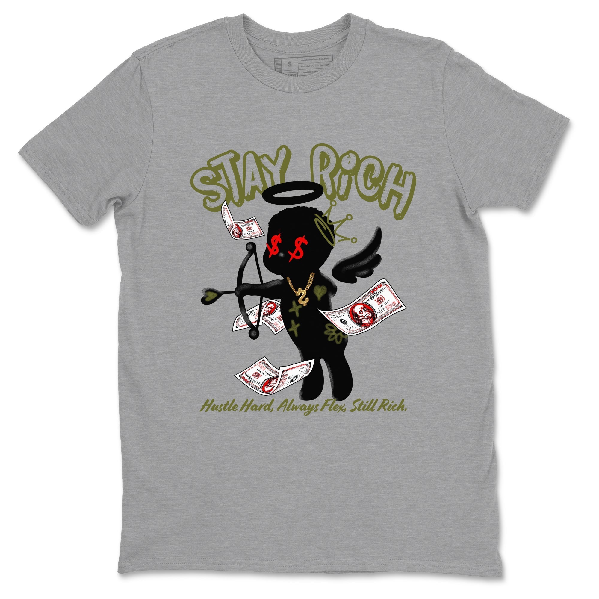 Stay Rich Sneaker Tees - Air Jordan 1 Travis Scott Medium Olive