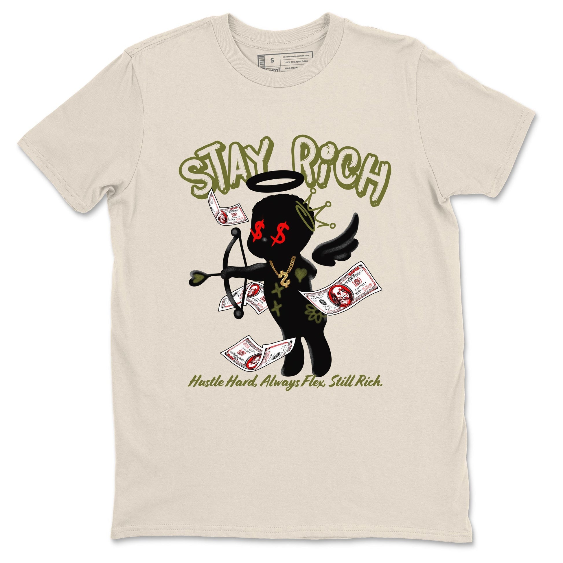 Stay Rich Sneaker Tees - Air Jordan 1 Travis Scott Medium Olive