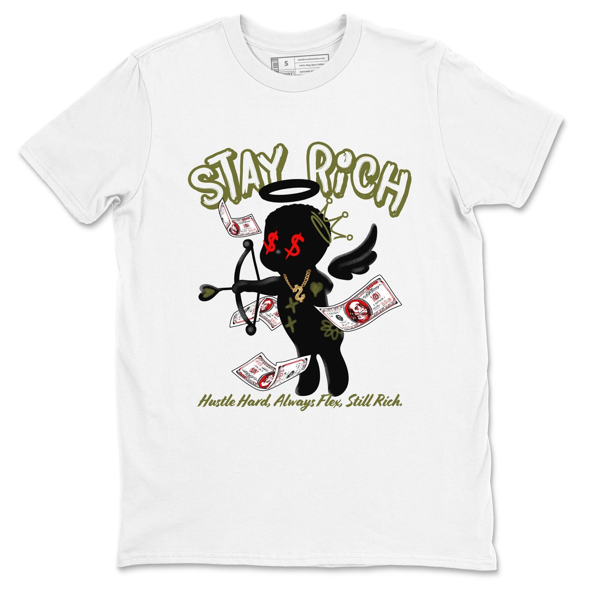 Stay Rich Sneaker Tees - Air Jordan 1 Travis Scott Medium Olive