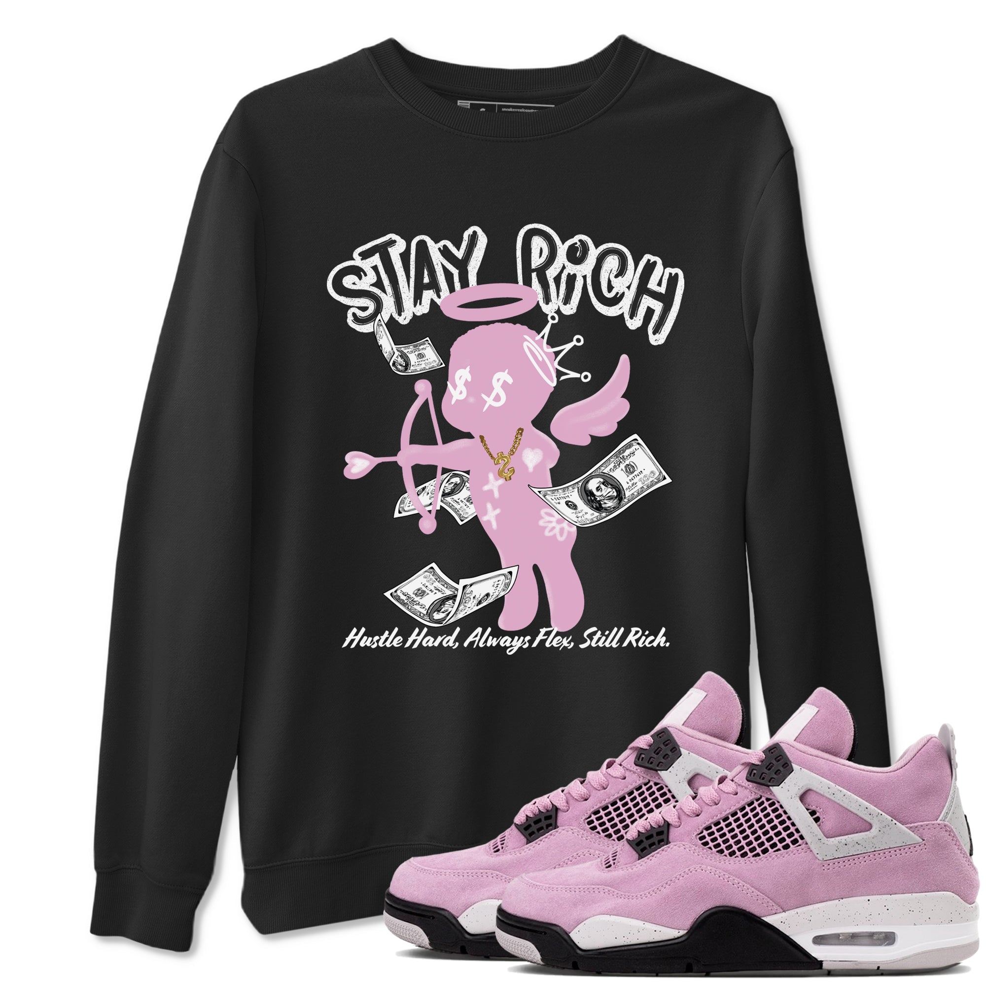 Stay Rich Sneaker Tees - Air Jordan 4 Orchid