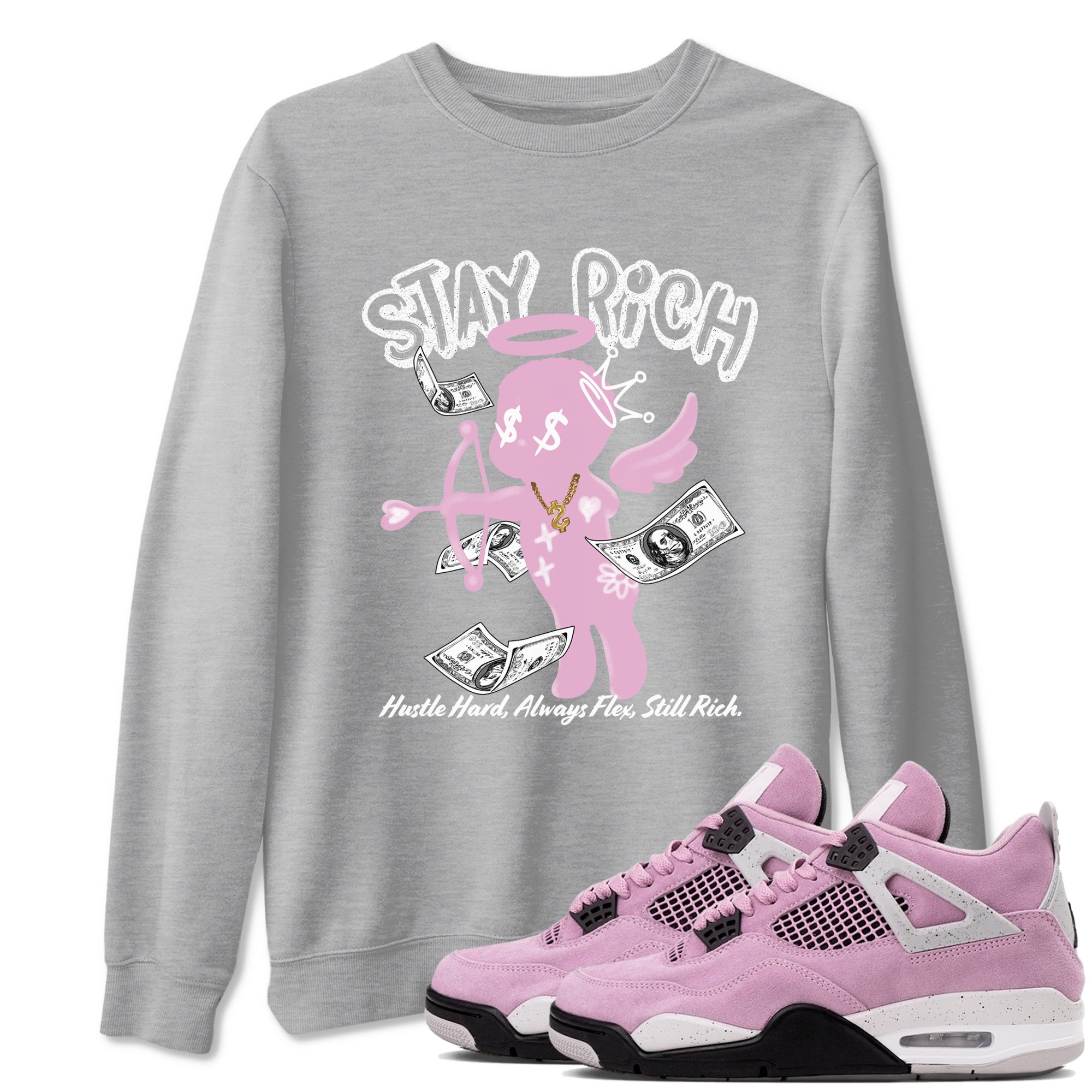 Stay Rich Sneaker Tees - Air Jordan 4 Orchid