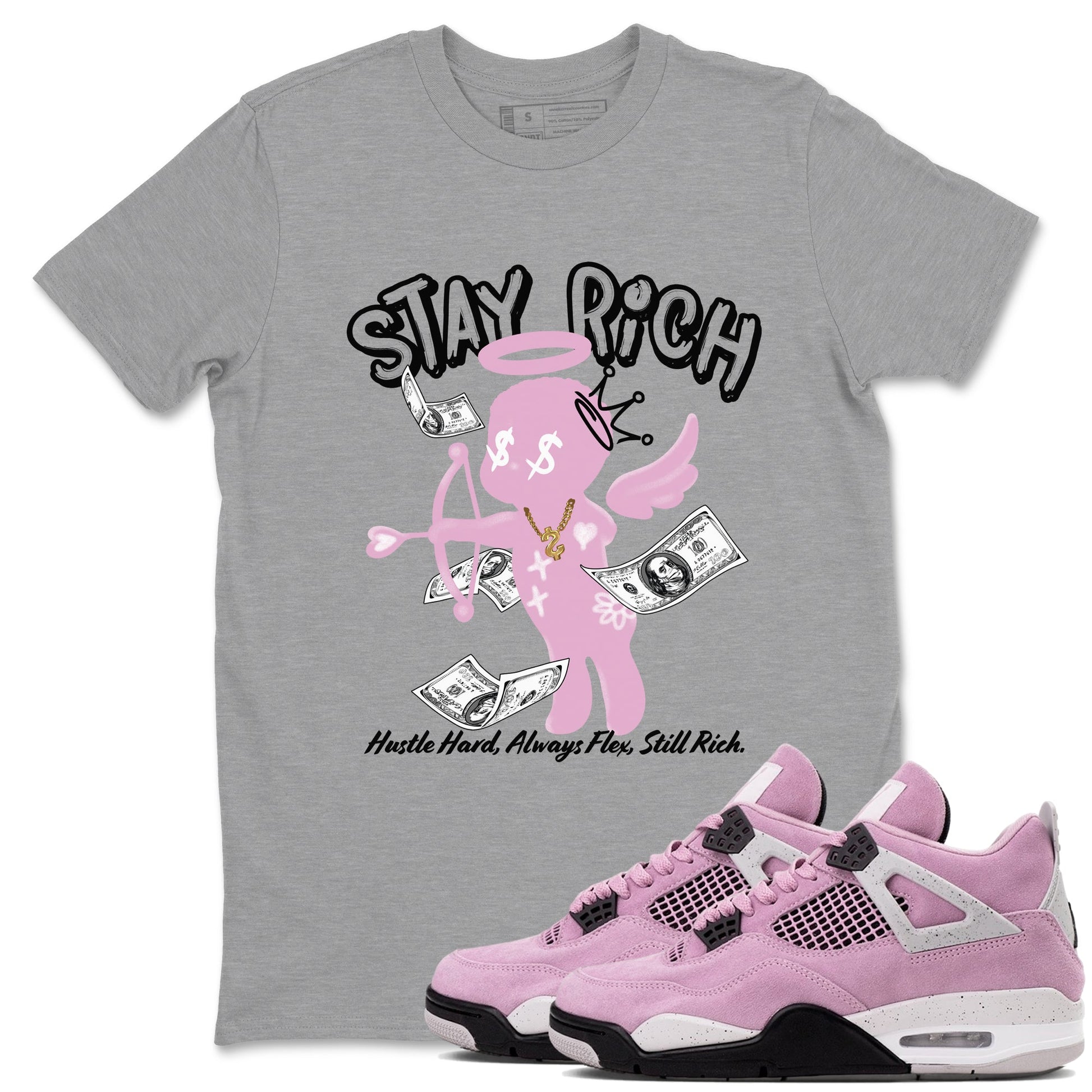 Stay Rich Sneaker Tees - Air Jordan 4 Orchid