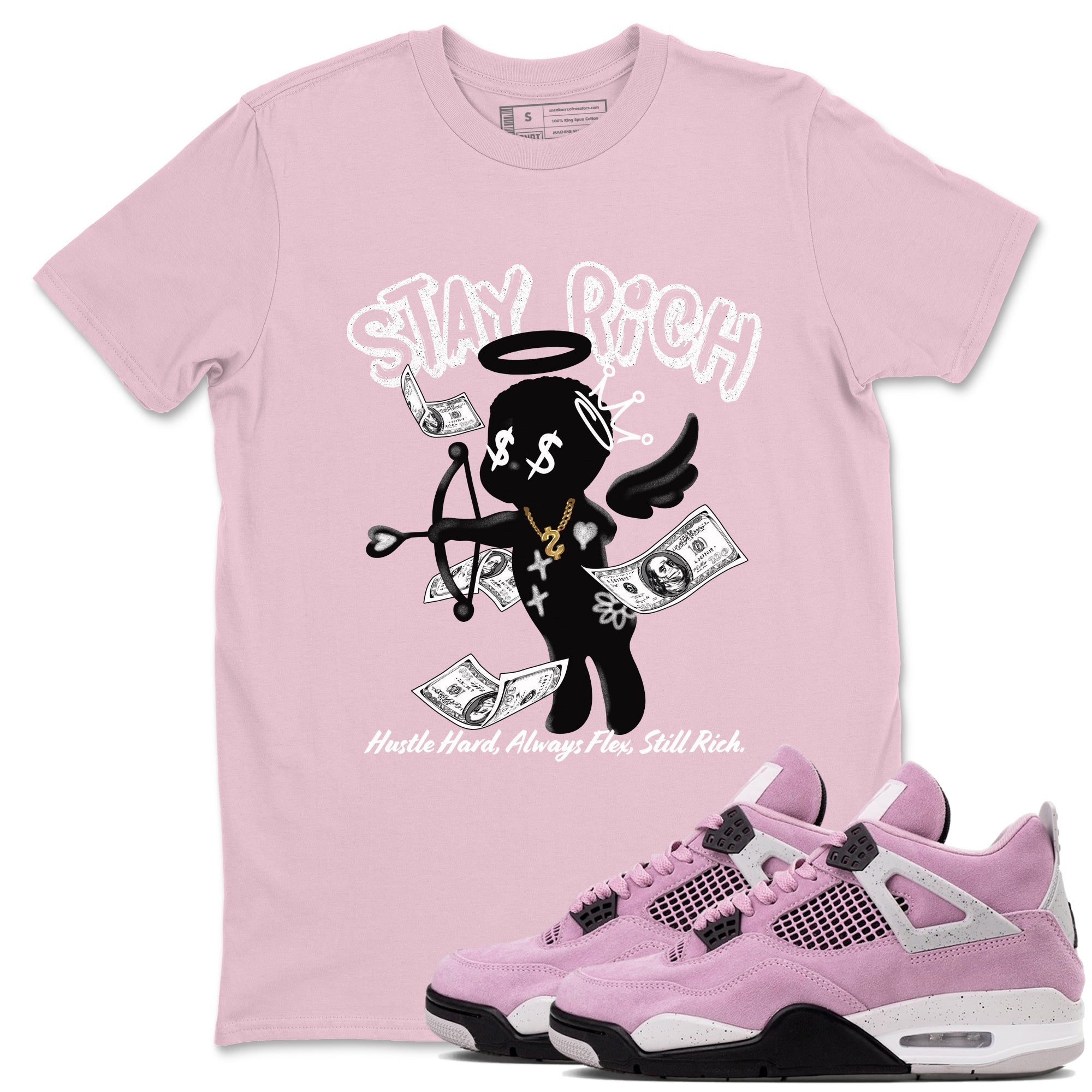Stay Rich Sneaker Tees - Air Jordan 4 Orchid