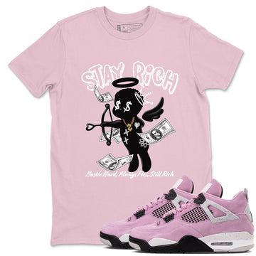 Stay Rich Sneaker Tees - Air Jordan 4 Orchid