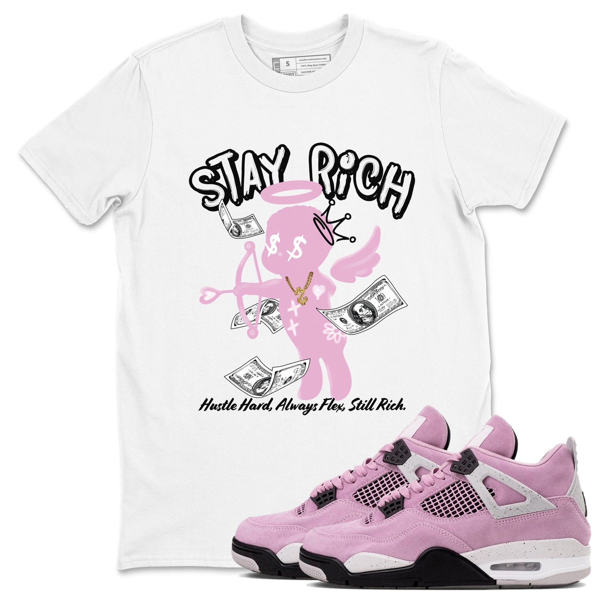 Stay Rich Sneaker Tees - Air Jordan 4 Orchid