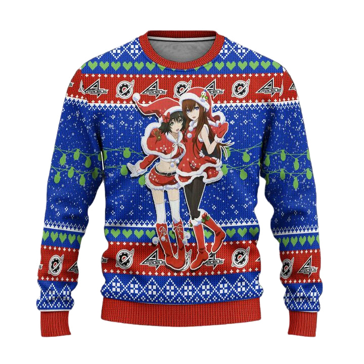 Steins Gate Anime Ugly Christmas Sweater Custom Xmas Gift ? Usalast