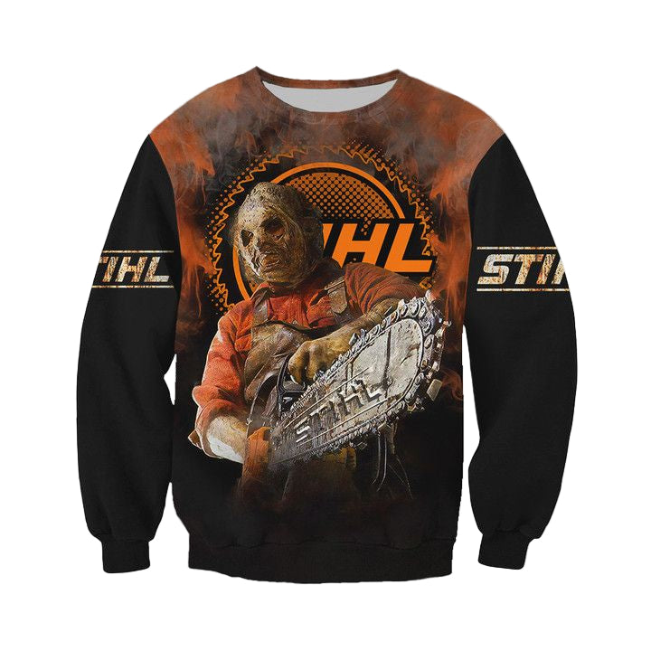 Stihl Horror Leatherface Chainsaw Halloween 3D Sweater ? Usalast