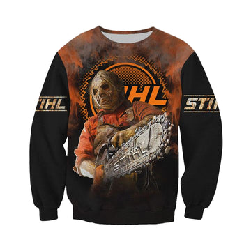 Stihl Horror Leatherface Chainsaw Halloween 3D Sweater ? Usalast