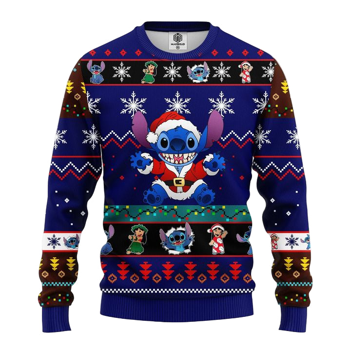 Stitch Cute Ugly Christmas Sweater Blue 1 Amazing Gift Idea Thanksgiving Gift ? Usalast