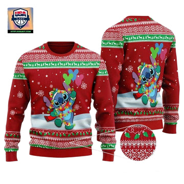 Stitch Light Shape Christmas Sweater Sweater ? Usalast