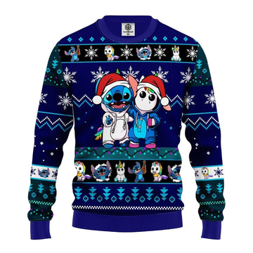 Stitch Unicorn Ugly Christmas Sweater Blue 1 Amazing Gift Idea Thanksgiving Gift ? Usalast