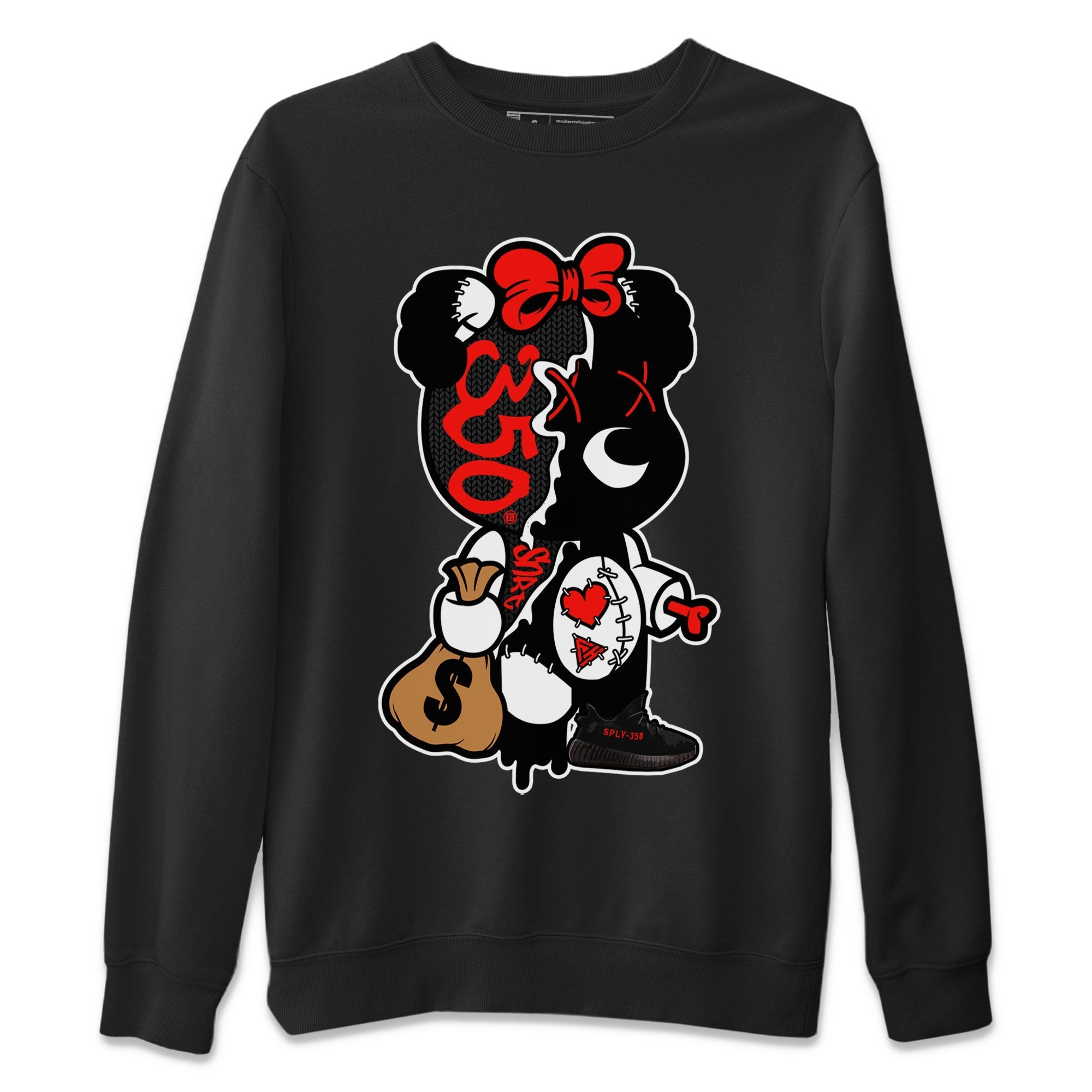 Stitched Hustle Bear Sneaker Tee - Yeezy 350 Bred