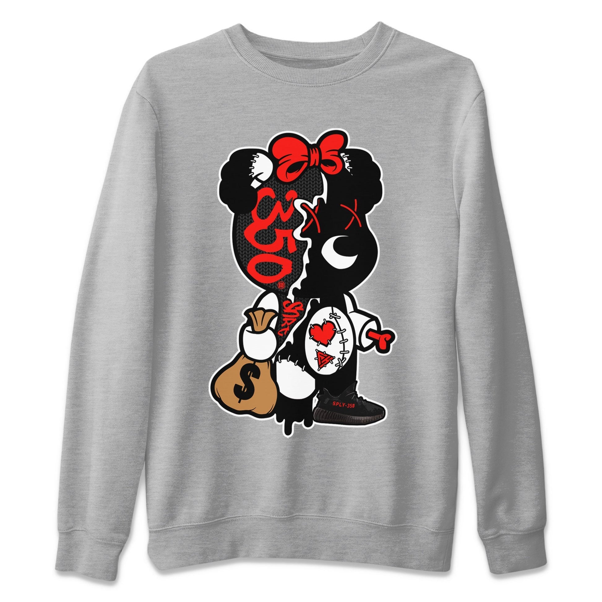 Stitched Hustle Bear Sneaker Tee - Yeezy 350 Bred