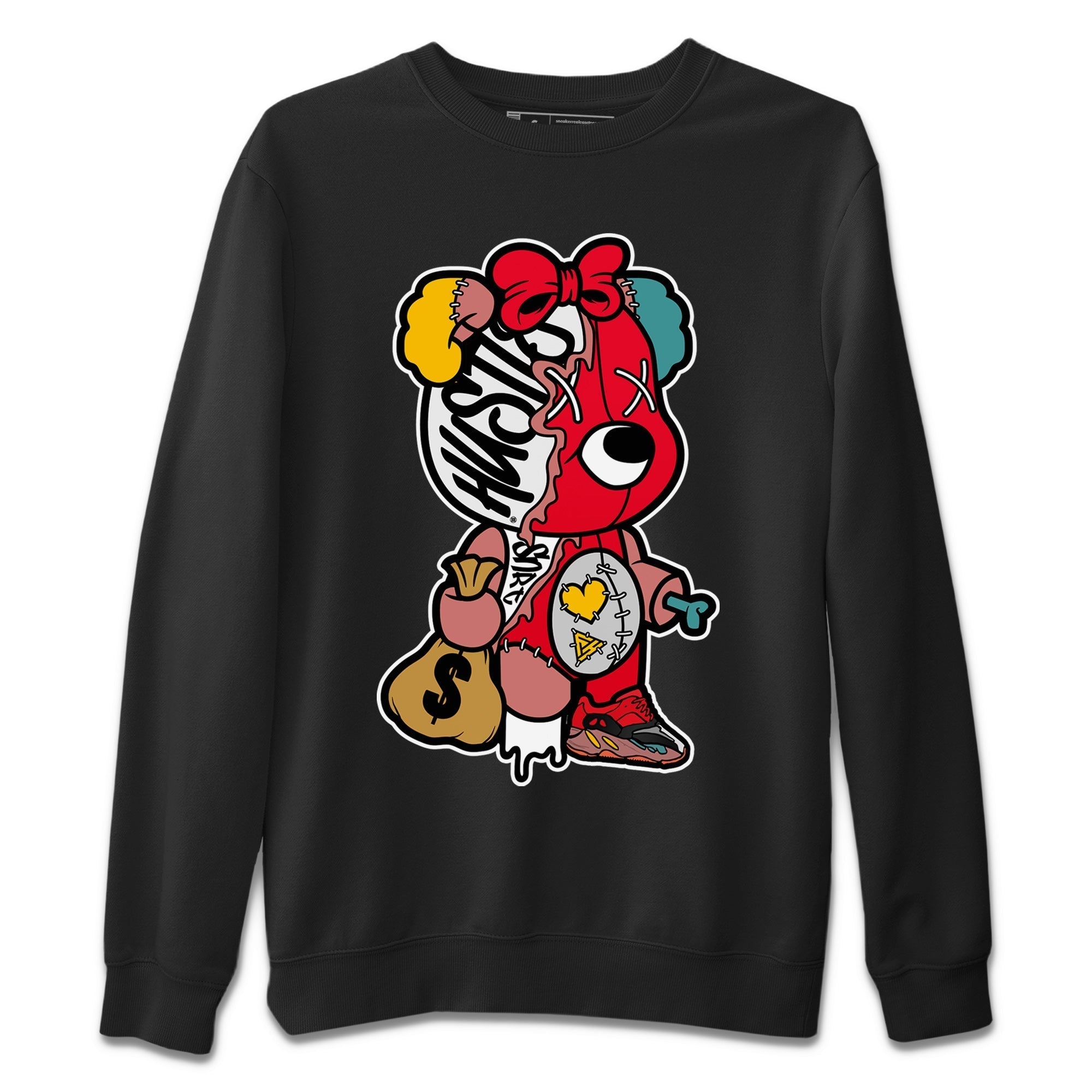 Stitched Hustle Bear Unisex Tops - Yeezy 700 Hi-Res Red
