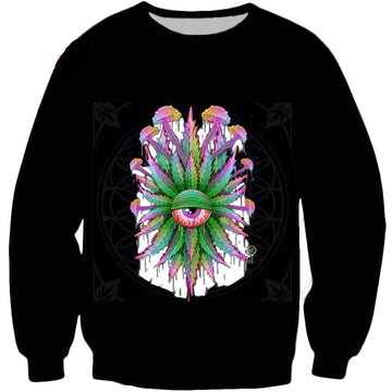 Stoned Mushrooms Black Sweater Sh3564 ? Usalast