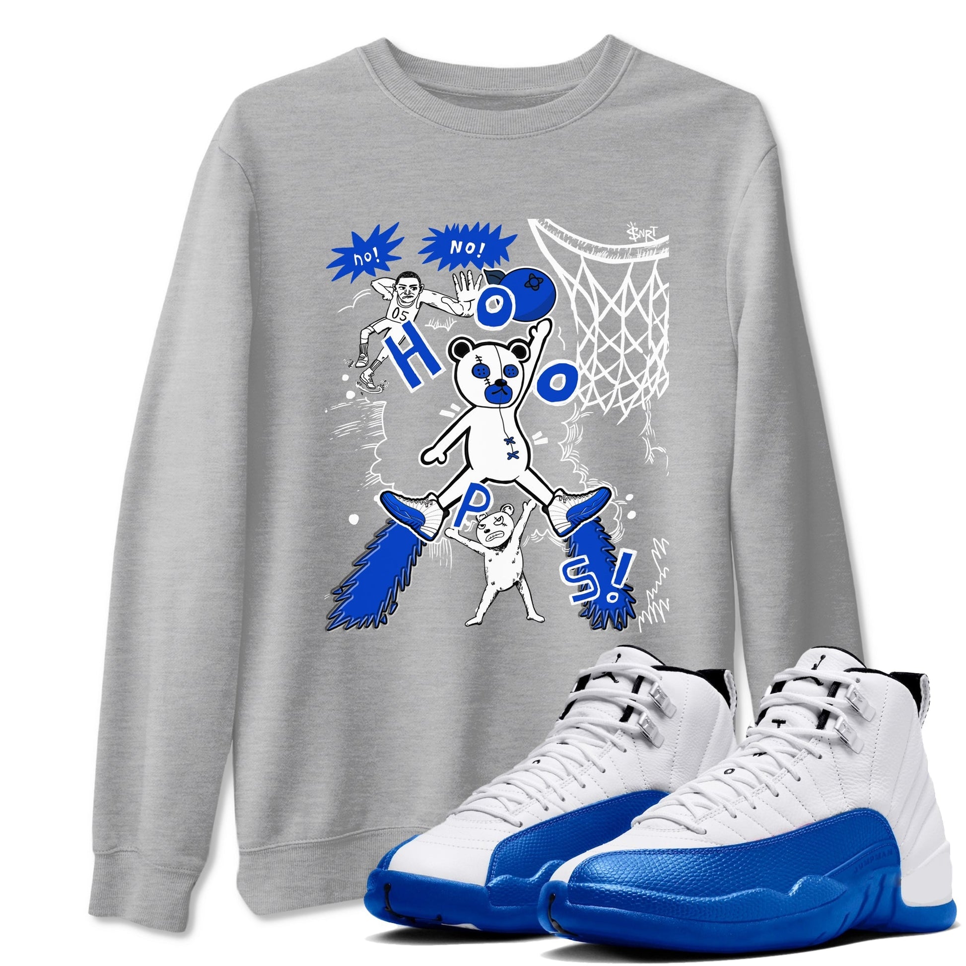 Stop The Bear Sneaker Tees - Air Jordan 12 Blueberry