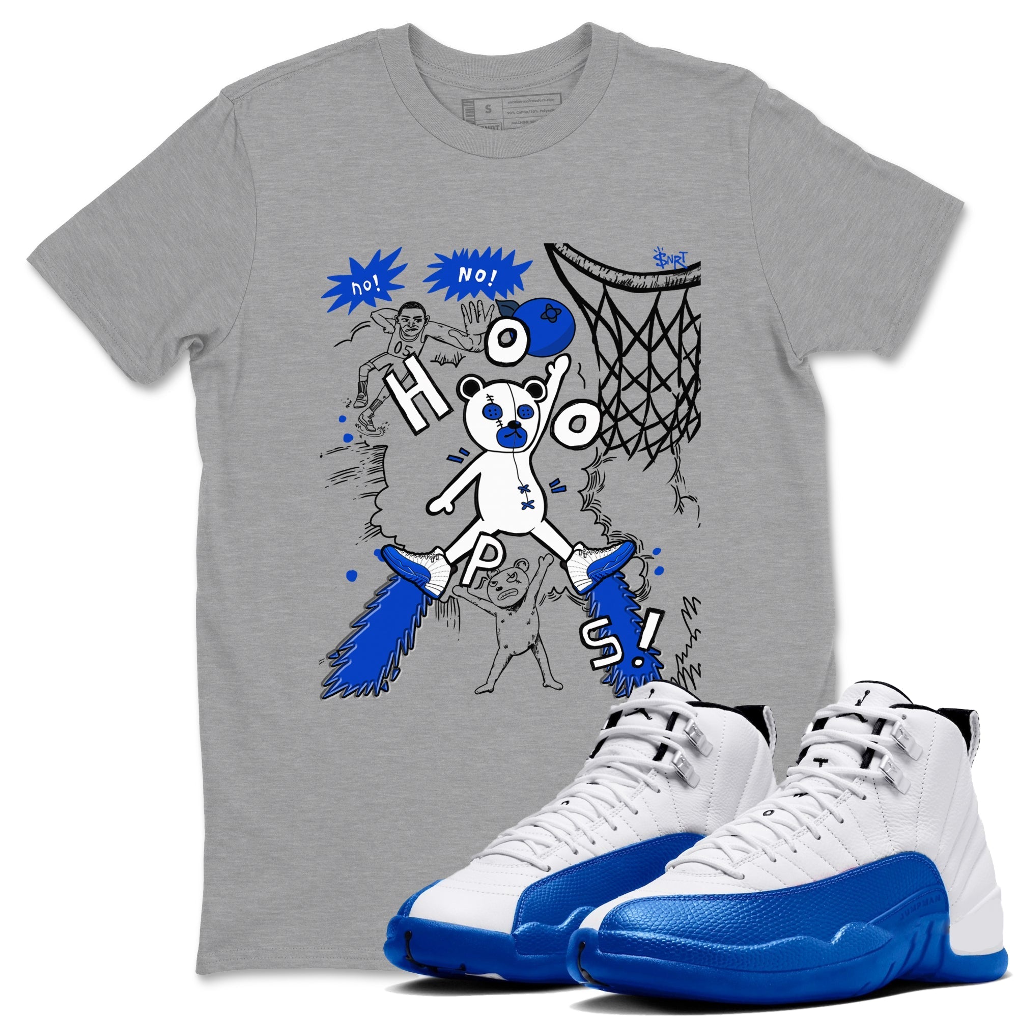 Stop The Bear Sneaker Tees - Air Jordan 12 Blueberry