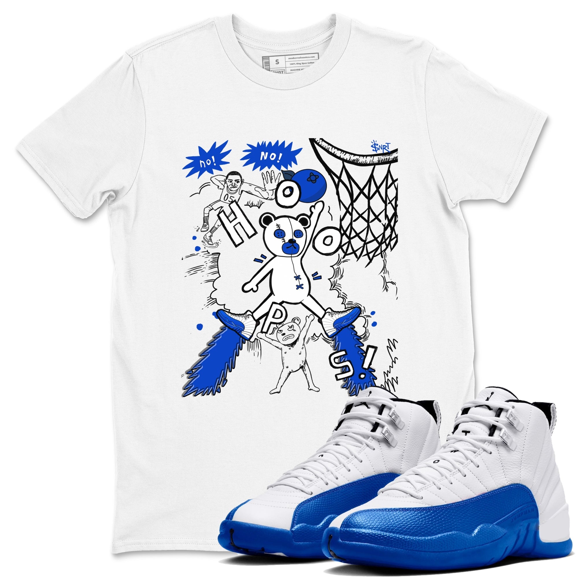 Stop The Bear Sneaker Tees - Air Jordan 12 Blueberry