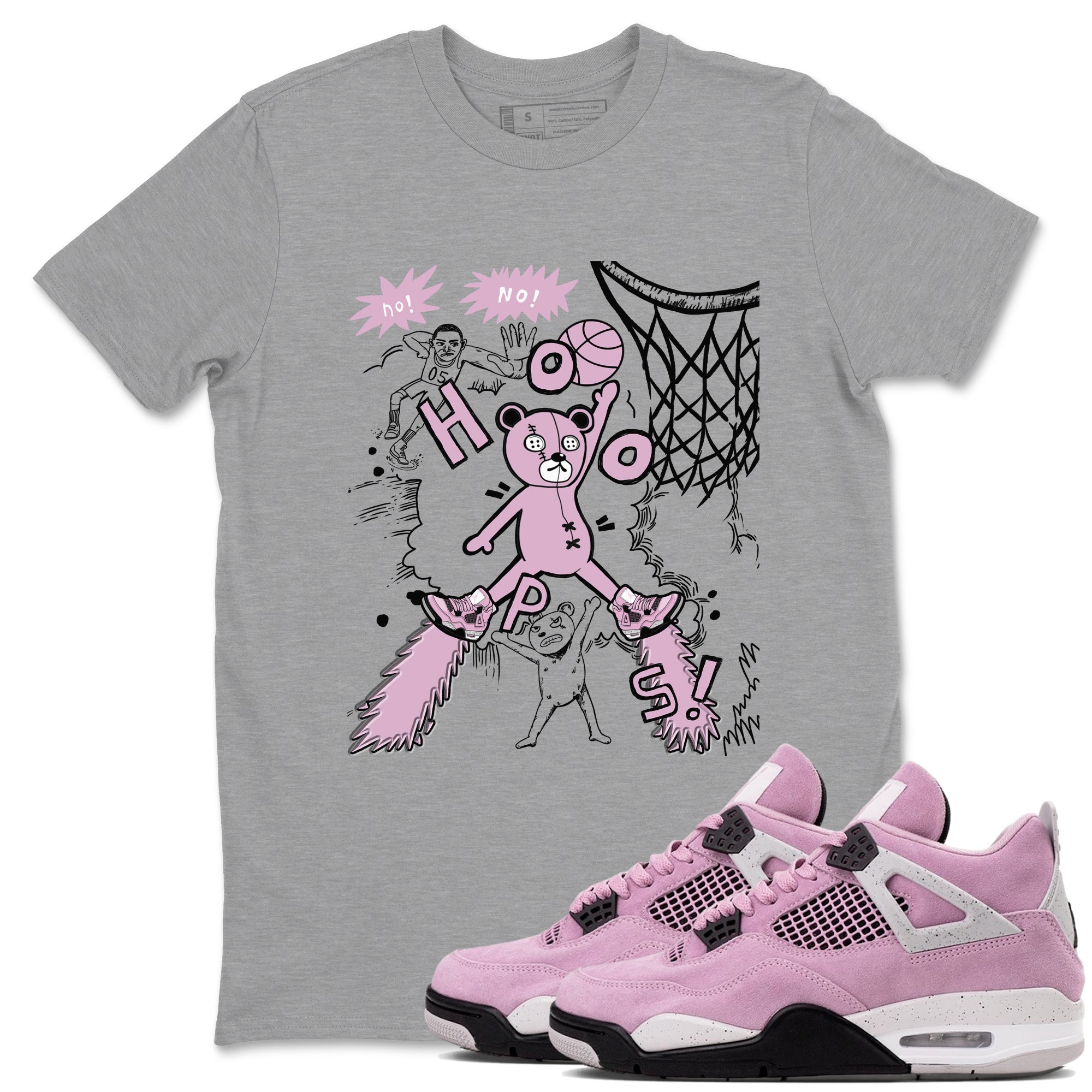 Stop The Bear Sneaker Tees - Air Jordan 4 Orchid