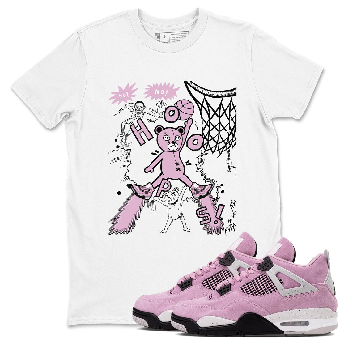 Stop The Bear Sneaker Tees - Air Jordan 4 Orchid