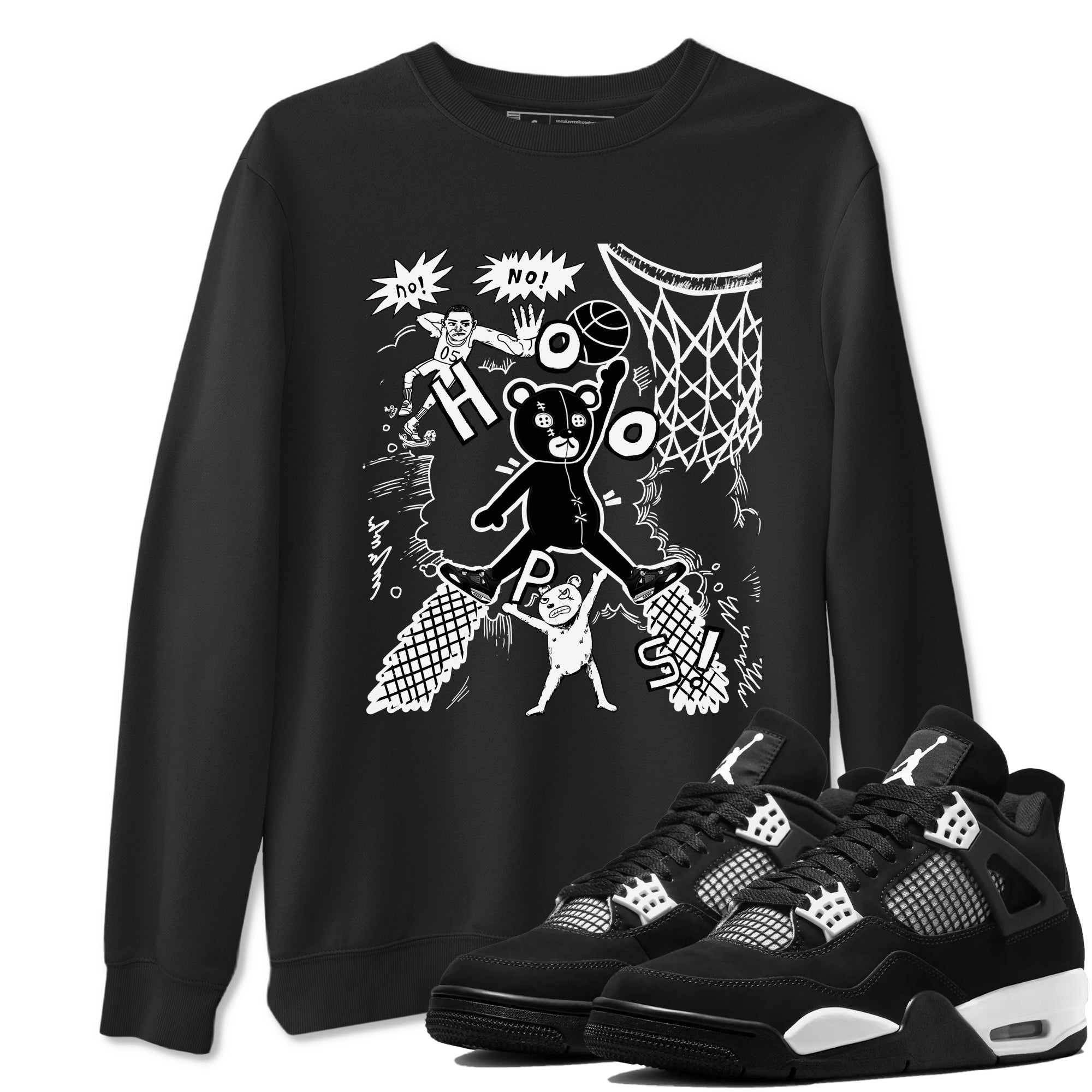 Stop The Bear Sneaker Tees - Air Jordan 4 White Thunder