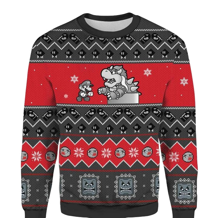 Super Mario No Pain No Game Ugly Christmas2022 3D Sweater ? Usalast