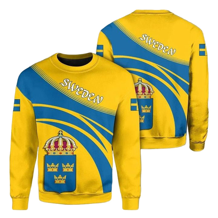 Sweden Coat Of Arms Sweater Cricket Style J5W ? Usalast
