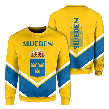 Sweden Coat Of Arms Sweater Lucian Style Jw5 ? Usalast