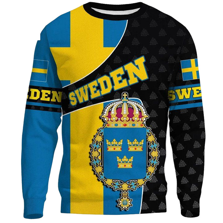 Sweden Sweater ? Flag And Valknut Symbols A31 ? Usalast